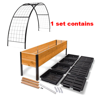 🎍Heavy Duty Standing Garden Planters for Outdoor❤️(2' x 8' )