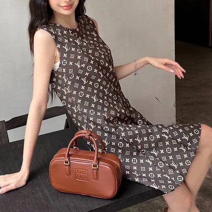 New fashion printed short sleeve dress 1024052715