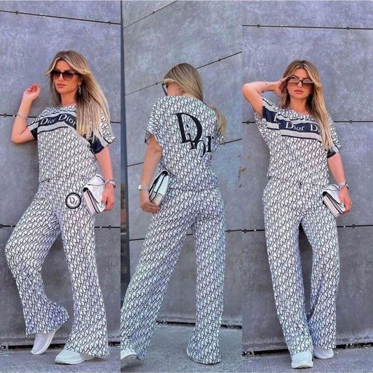 New D logo women's casual suit
