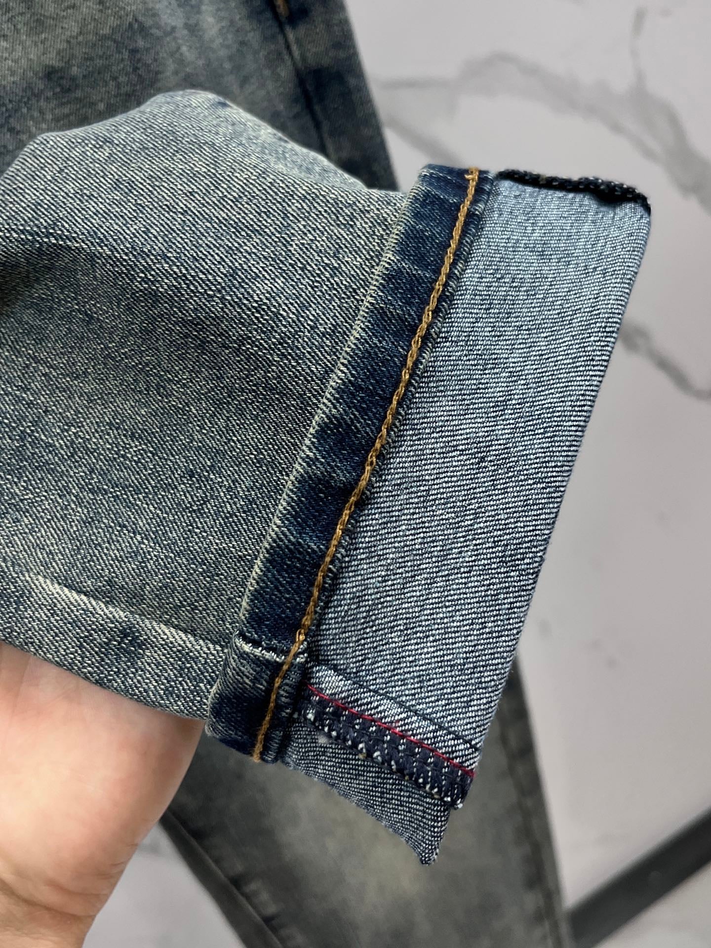 High luxury autumn and winter elastic slim fit denim pants XC0425091204