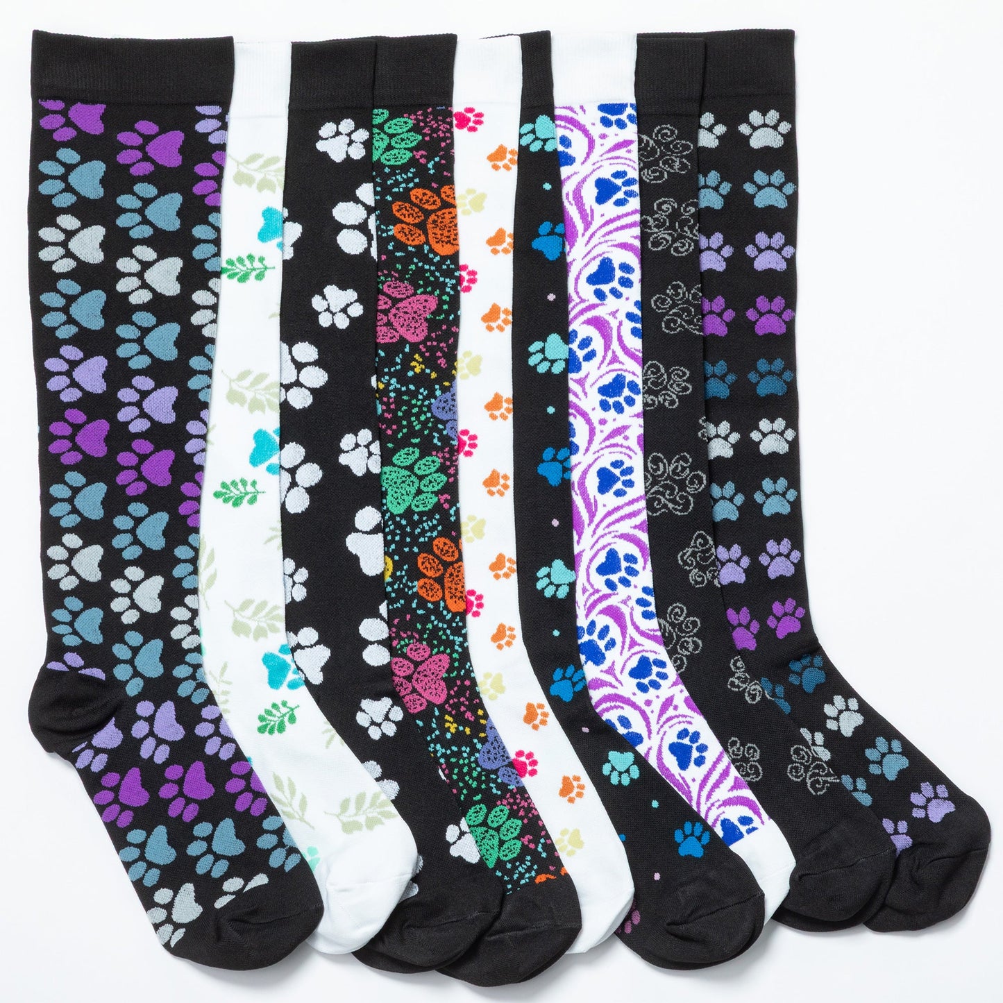 Paw Print Compression Socks