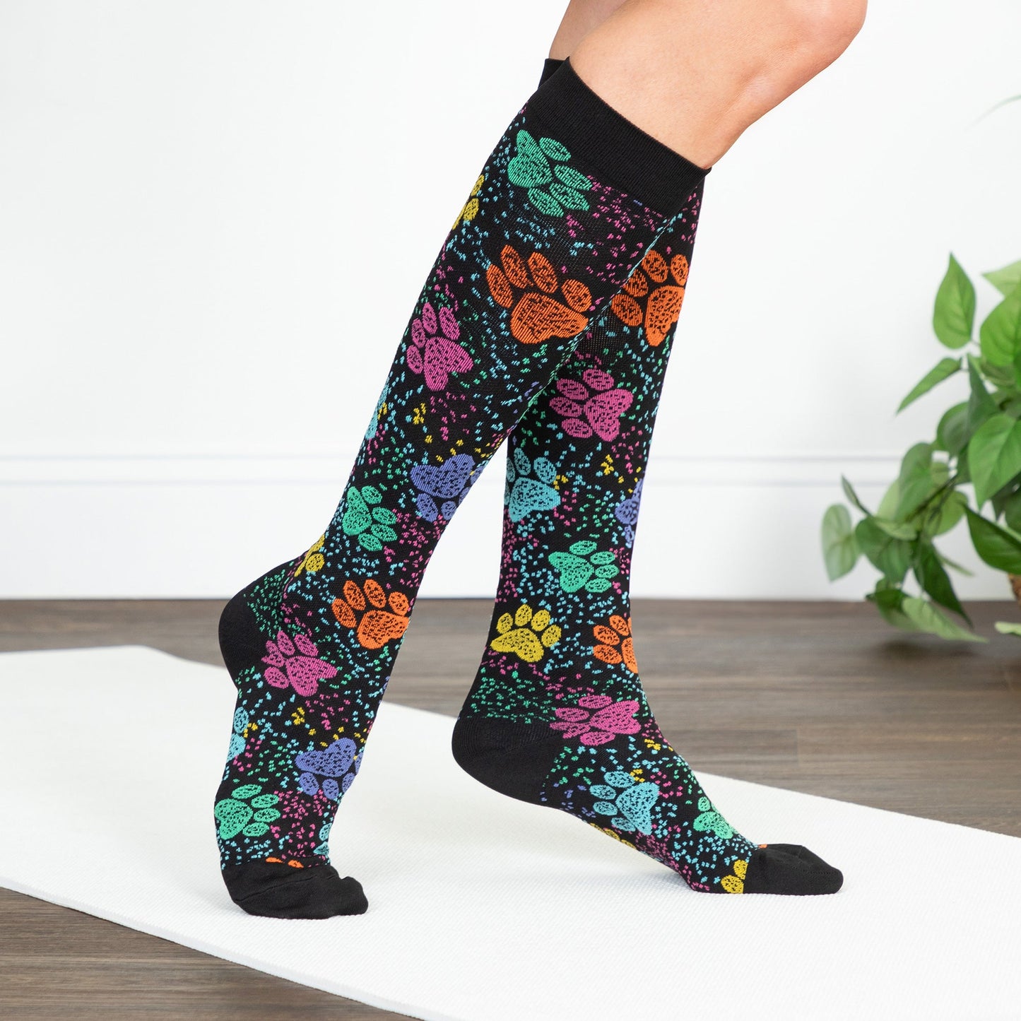 Paw Print Compression Socks