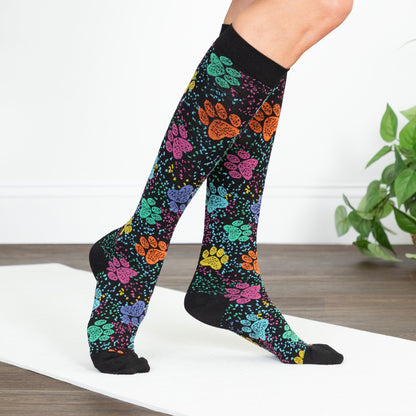 Paw Print Compression Socks
