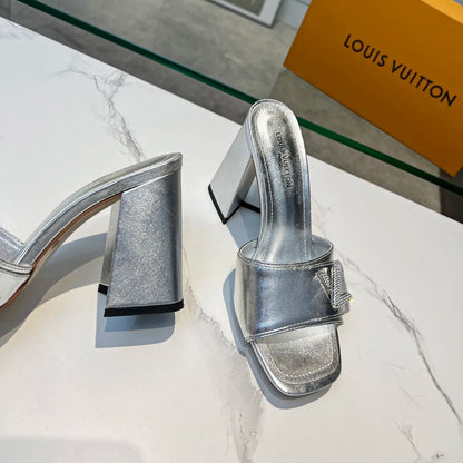 2023 spring and summer new heavy recommended all-match retro European high-heeled sandals slippers XC04062002