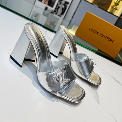 2023 spring and summer new heavy recommended all-match retro European high-heeled sandals slippers XC04062002