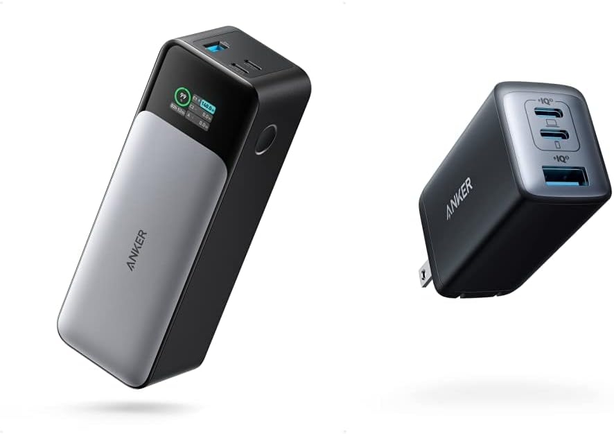 Anker 737 Power Bank (PowerCore 24K), 24,000mAh 3-Port Portable Charger with 140W Output, Smart Digital Display, Compatible with iPhone 14/13 Series, Samsung, MacBook, Dell, AirPods, and More