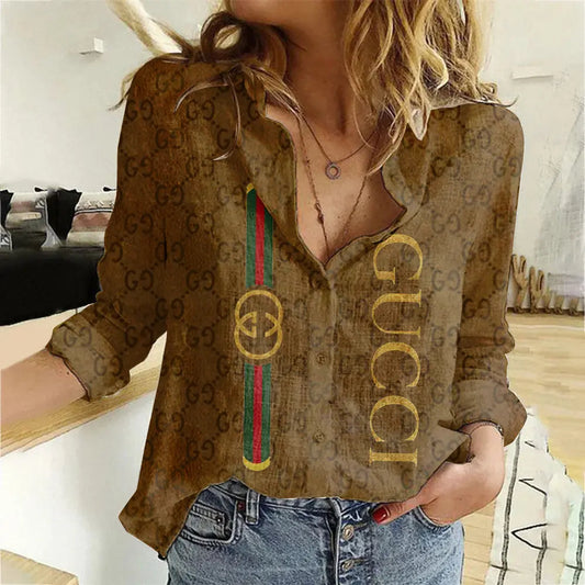 Limited edition fashionable and versatile women's linen shirt WB1023110324