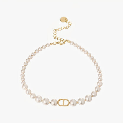 DIO letter star pearl necklace PD0425071817