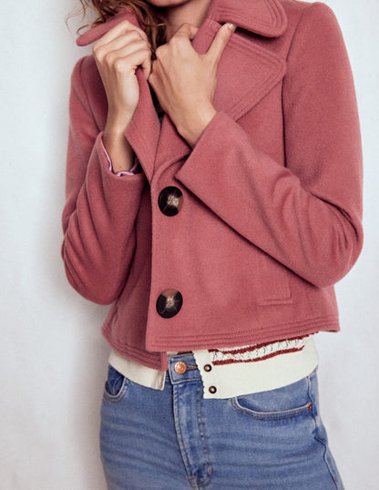 Topstitch Jacket-DUSTY PINK