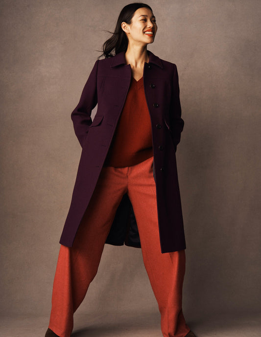 St Albans Coat-Dark Cherry