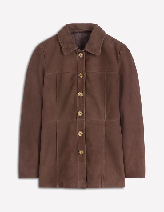 Suede Jacket-Chocolate Suede