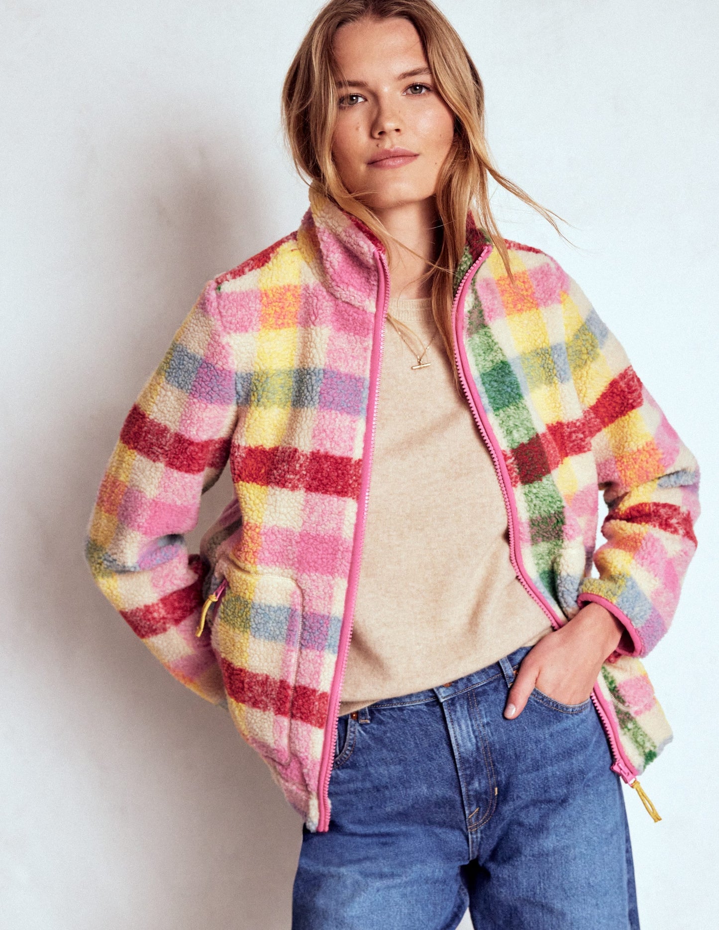 Westminster Borg Jacket-Multi, Check