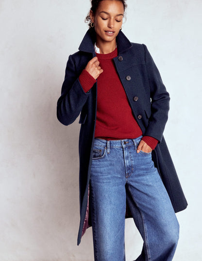 St Albans Coat-Navy
