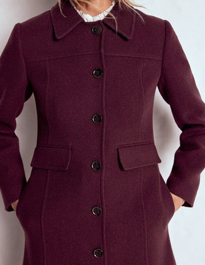 St Albans Coat-Dark Cherry