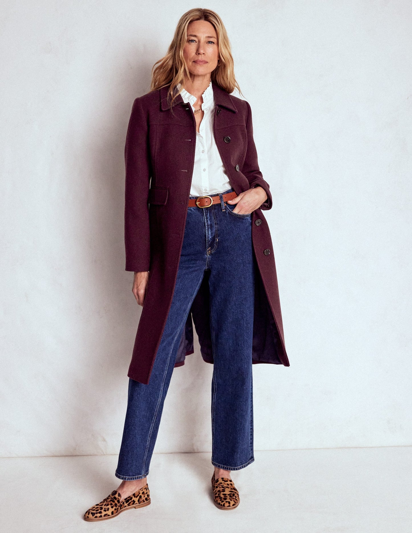 St Albans Coat-Dark Cherry