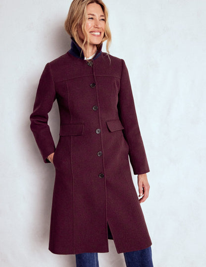 St Albans Coat-Dark Cherry