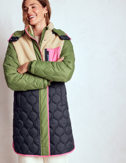 Borg Mix Coat-Multi Borg