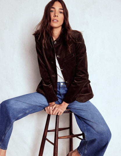 Military Cord Jacket-Espresso