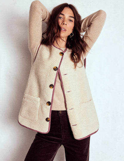 Clerkenwell Reversible Gilet-Light Pink, Natural