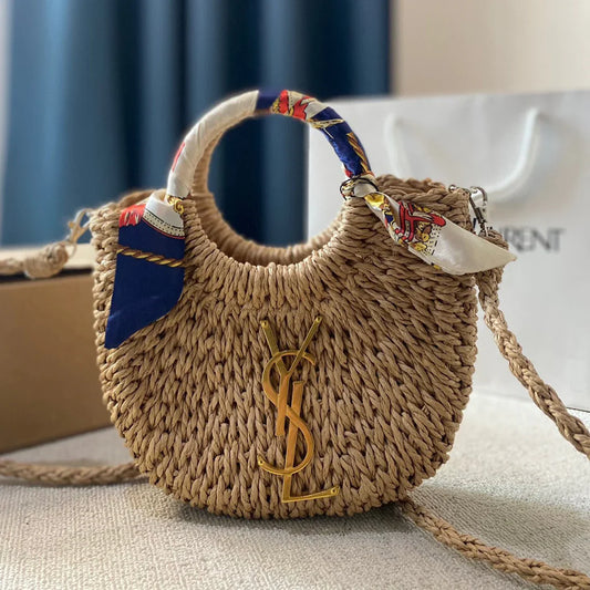 Fashion holiday style handwoven vegetable basket straw bag 1024041001
