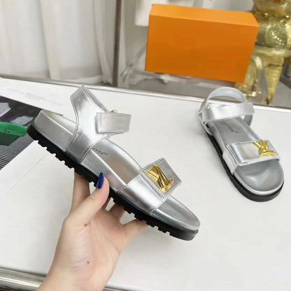 New V logo 5 colors printed sandals fashion casual beach sandals XC04051806
