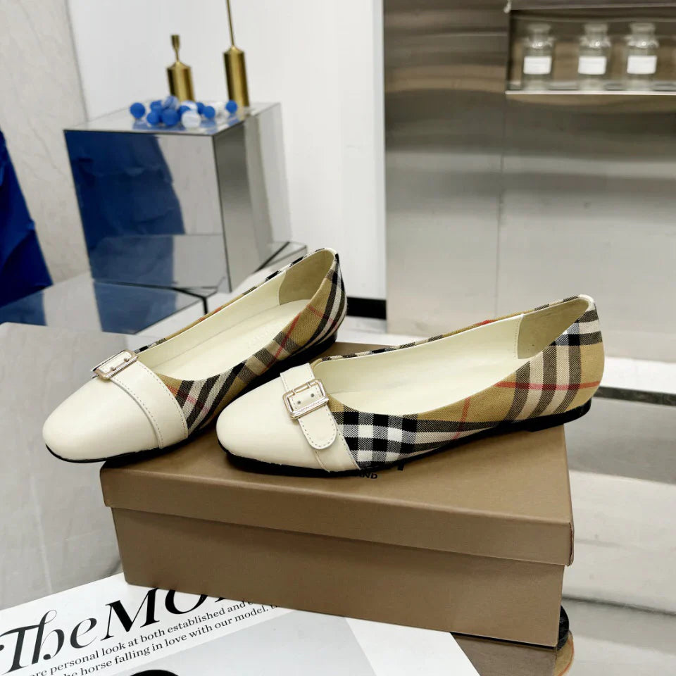 BBR Classic Plaid Flat Shoes Women 1025051619