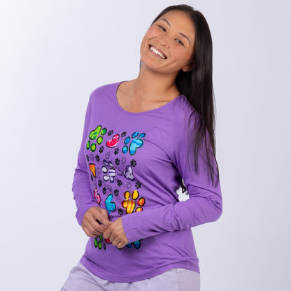Paw Splatter Long Sleeve Tee