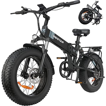 Btrwo™ 🔥 Folding Ebikes for Adults Full Suspension 1000W Motor 48V