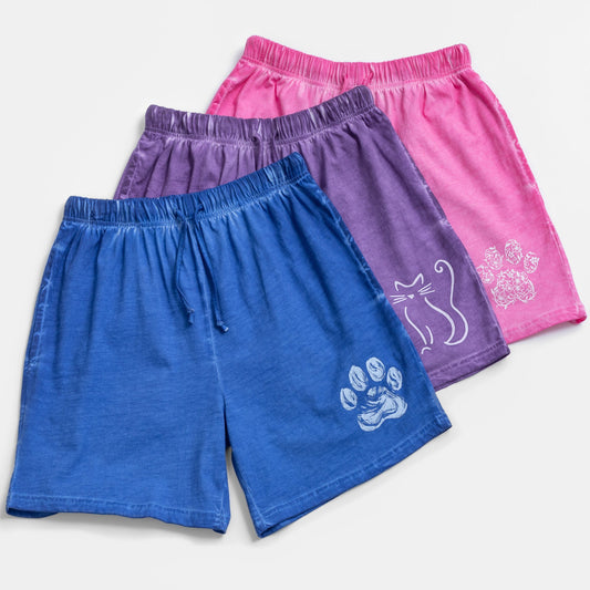 Pet Love Vintage Acid Wash Ladies Shorts