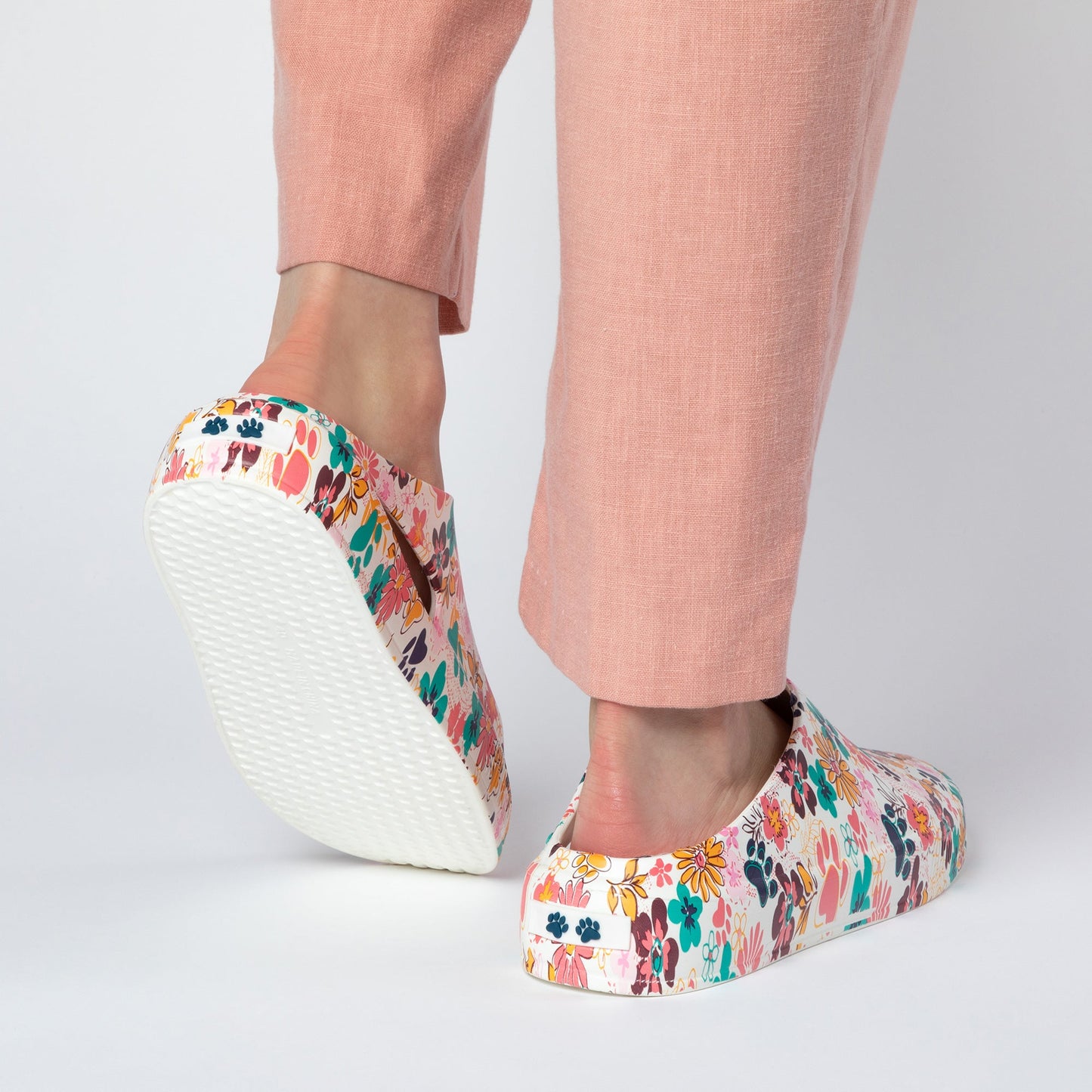 Paw Print Vented Lightweight Slip-On Clogs