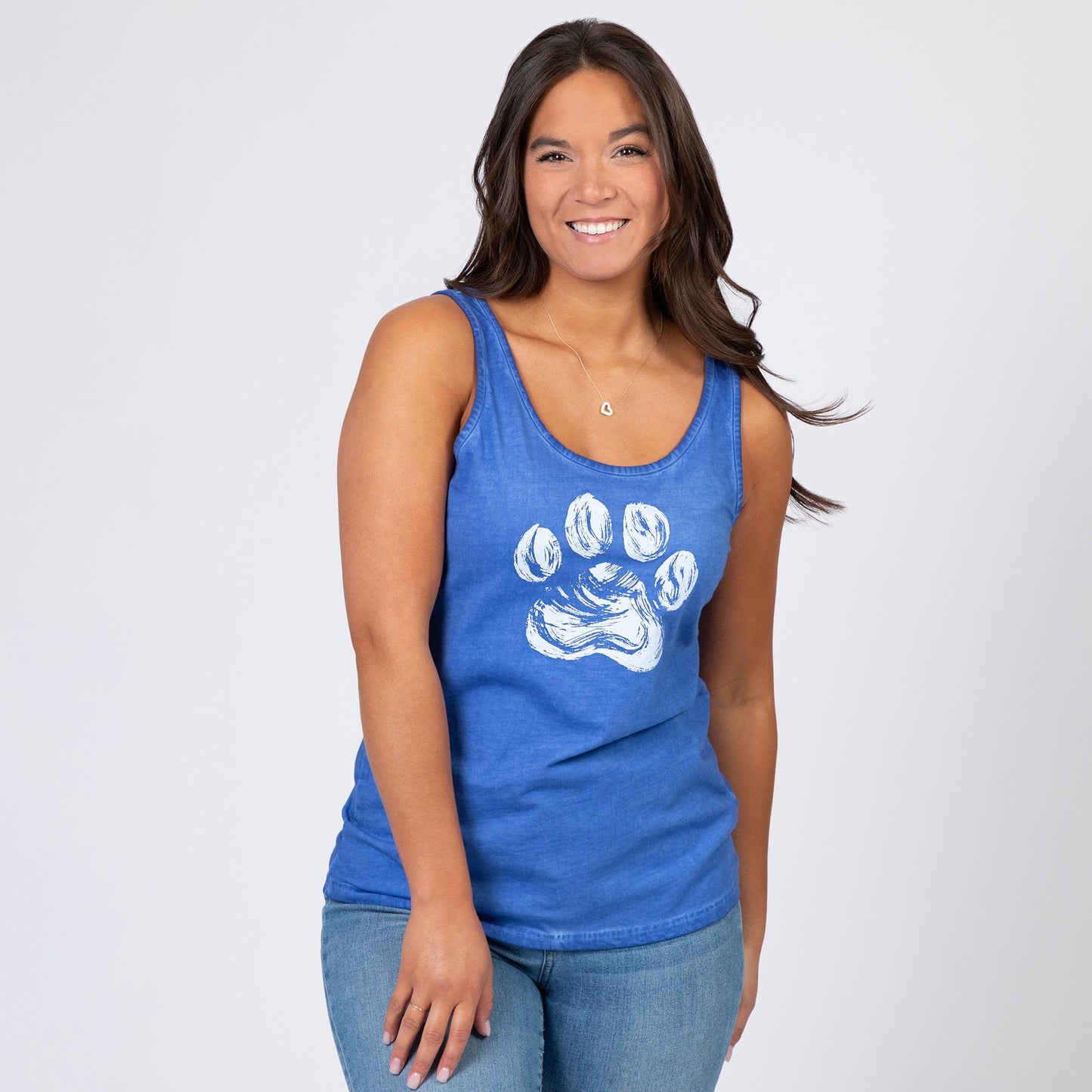Brushed Paw Vintage Acid Wash Tank Top