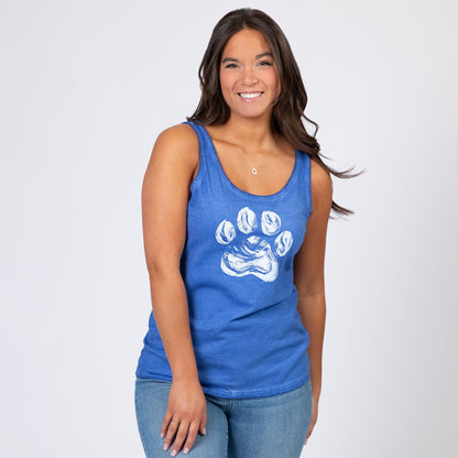 Brushed Paw Vintage Acid Wash Tank Top