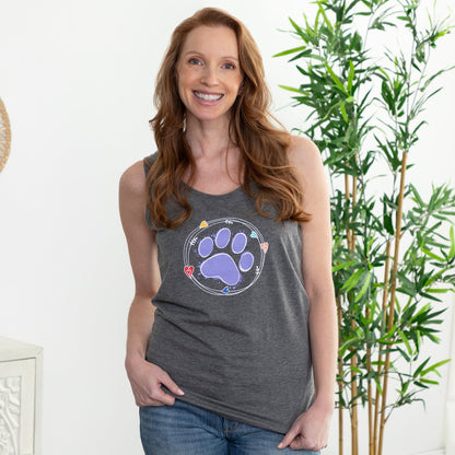 Watercolor Paw Tank Top