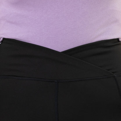 Paw Print Crossover Waist Yoga Pants with Pockets
