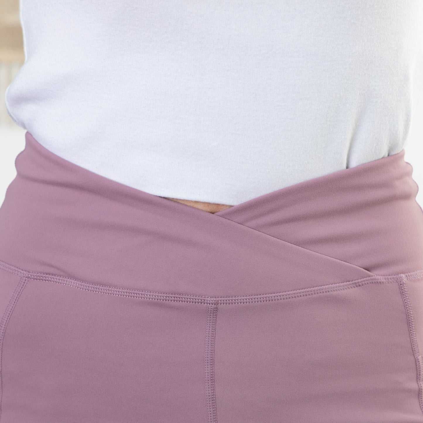 Paw Print Crossover Waist Yoga Pants with Pockets