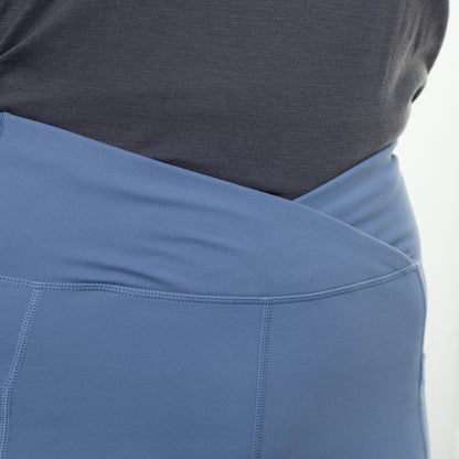 Paw Print Crossover Waist Yoga Pants with Pockets