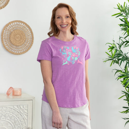 Heart & Pets Cotton Slub Tee