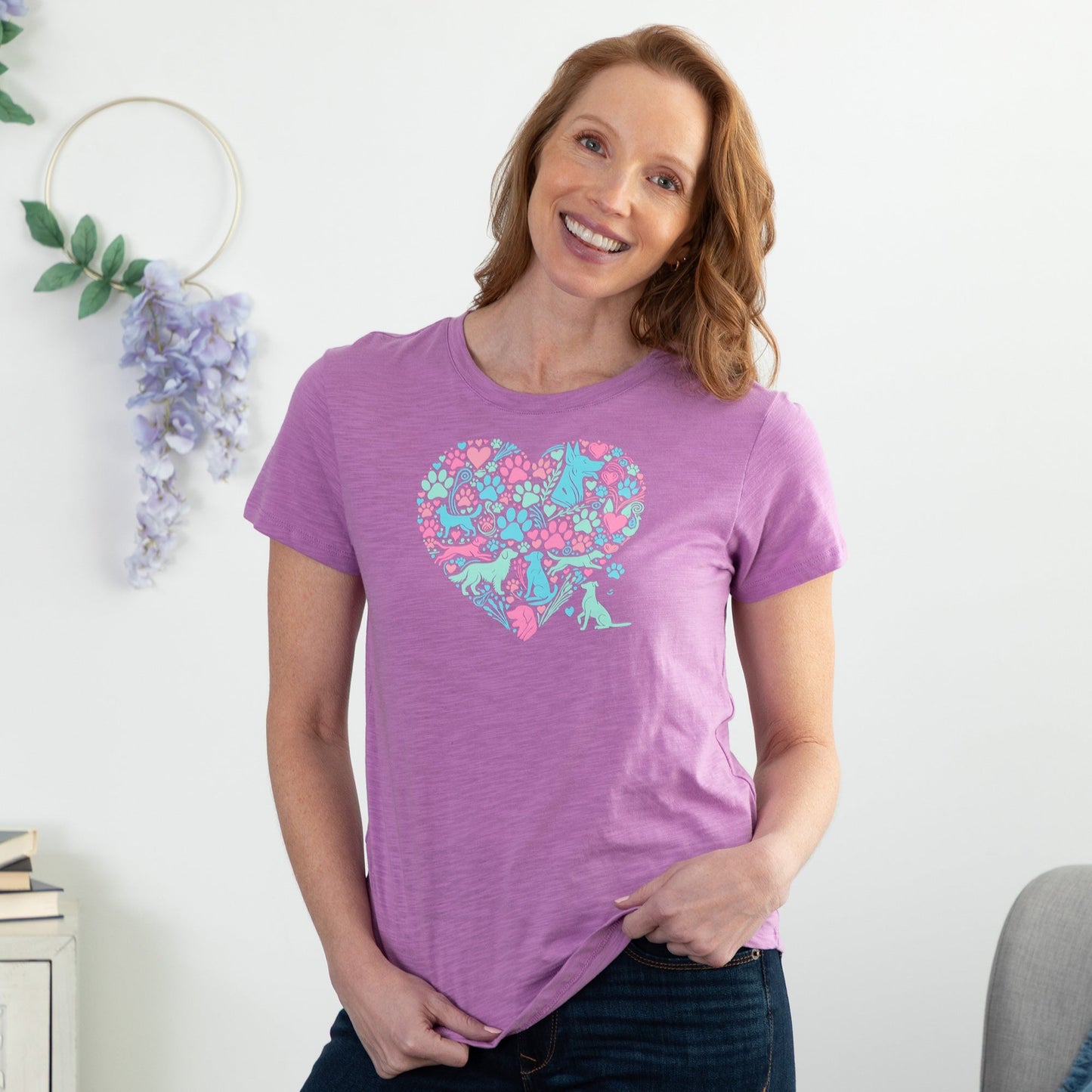 Heart & Pets Cotton Slub Tee