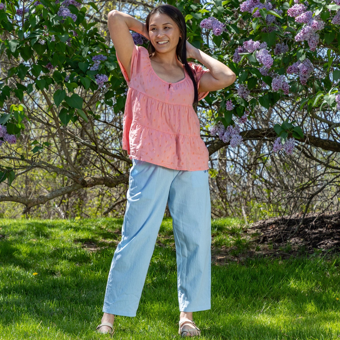 Paw Print Lightweight Cropped Pant