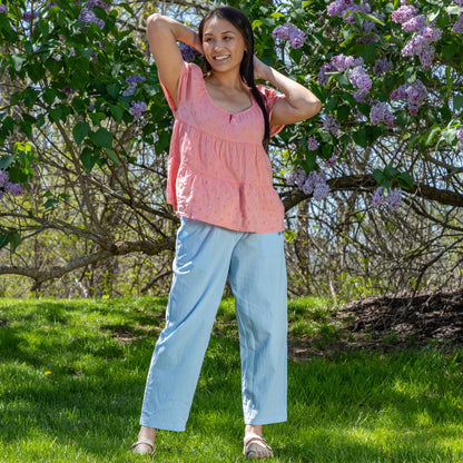 Paw Print Lightweight Cropped Pant
