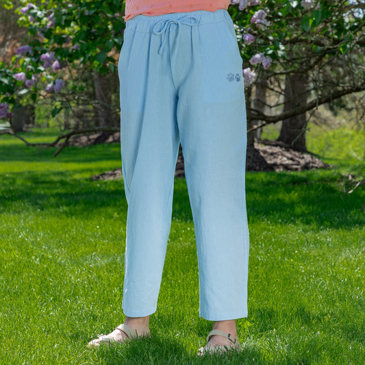 Paw Print Lightweight Cropped Pant