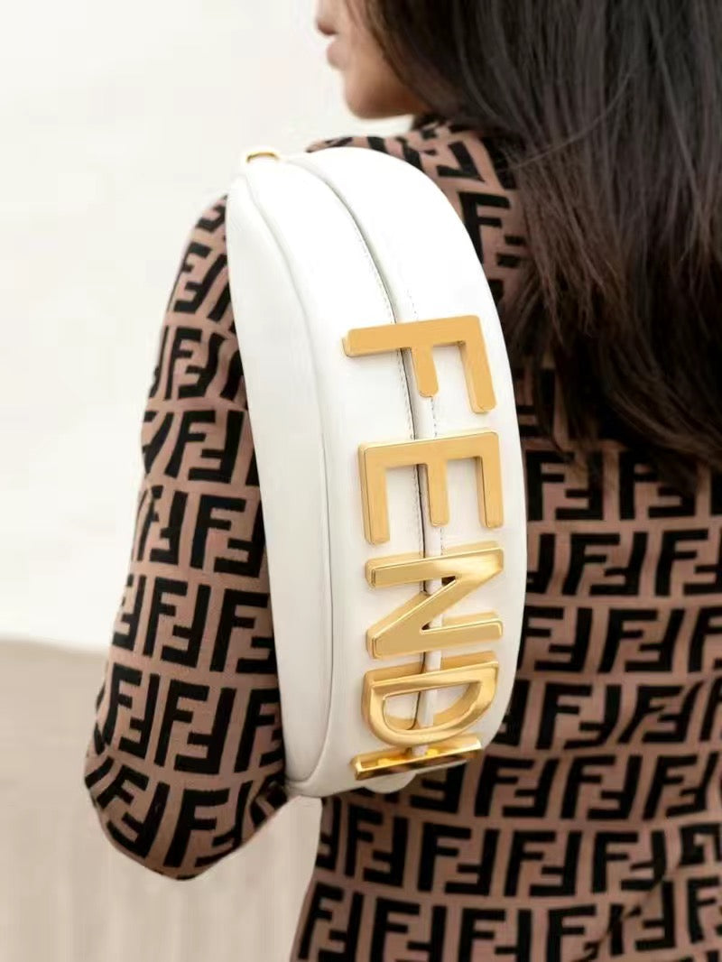 F Logo latest Hobo bag crescent bag