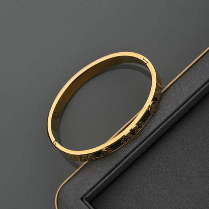 Bracelet Titanium Steel Women's Light Luxury Old Flower Bracelet 1024050903