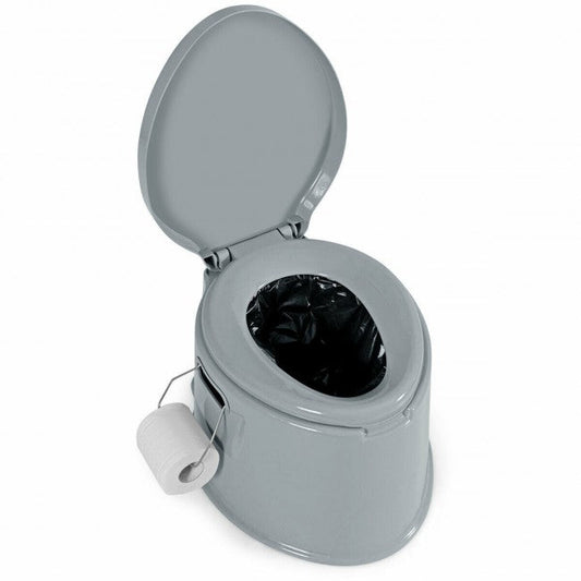 Portable Travel Toilet with Paper Holder for Camping Indoor Outdoor