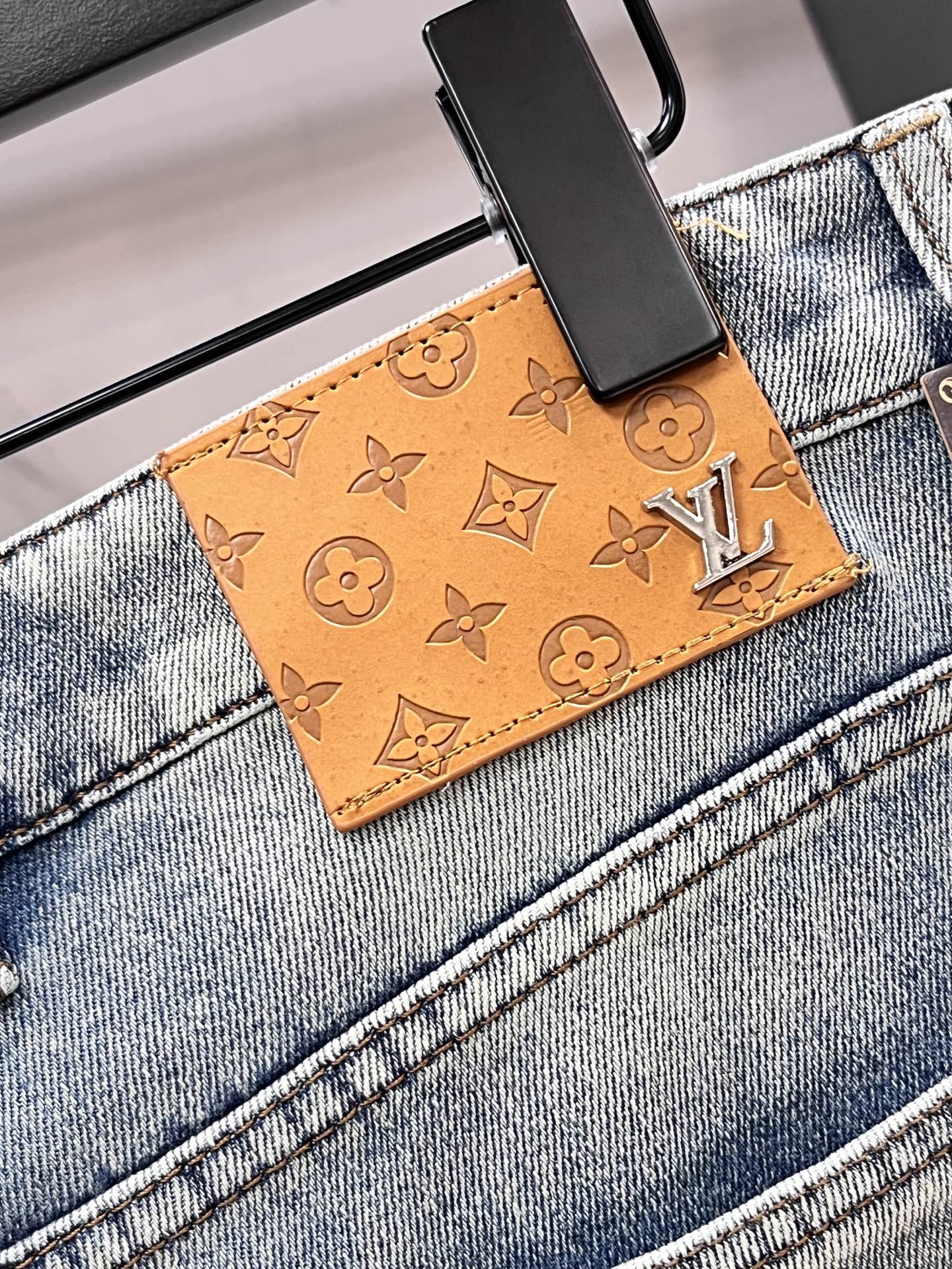 High luxury autumn and winter elastic slim fit denim pants XC0425091206