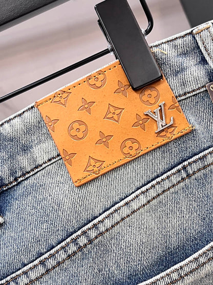 High luxury autumn and winter elastic slim fit denim pants XC0425091206