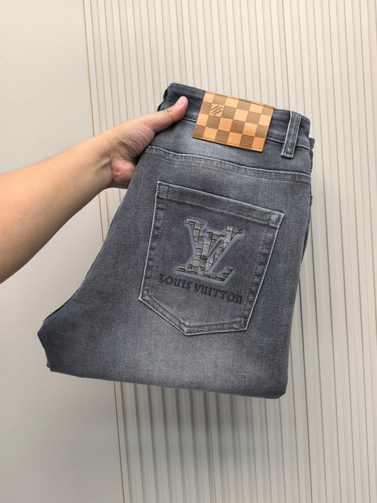 High luxury autumn and winter elastic slim fit denim pants XC0425091207