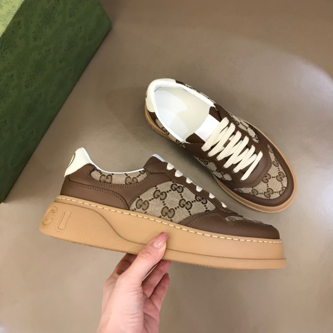 G logo fashion luxury Brown sneakers-W