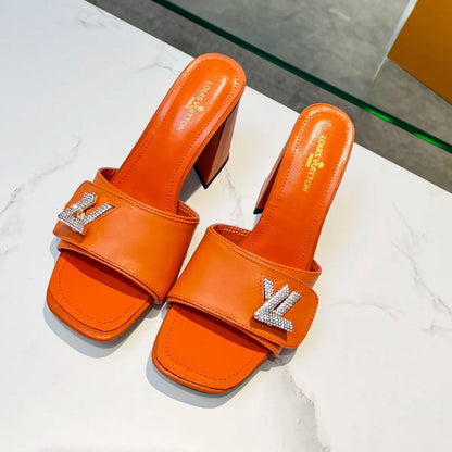 2023 spring and summer new heavy recommended all-match retro European high-heeled sandals slippers XC04062002