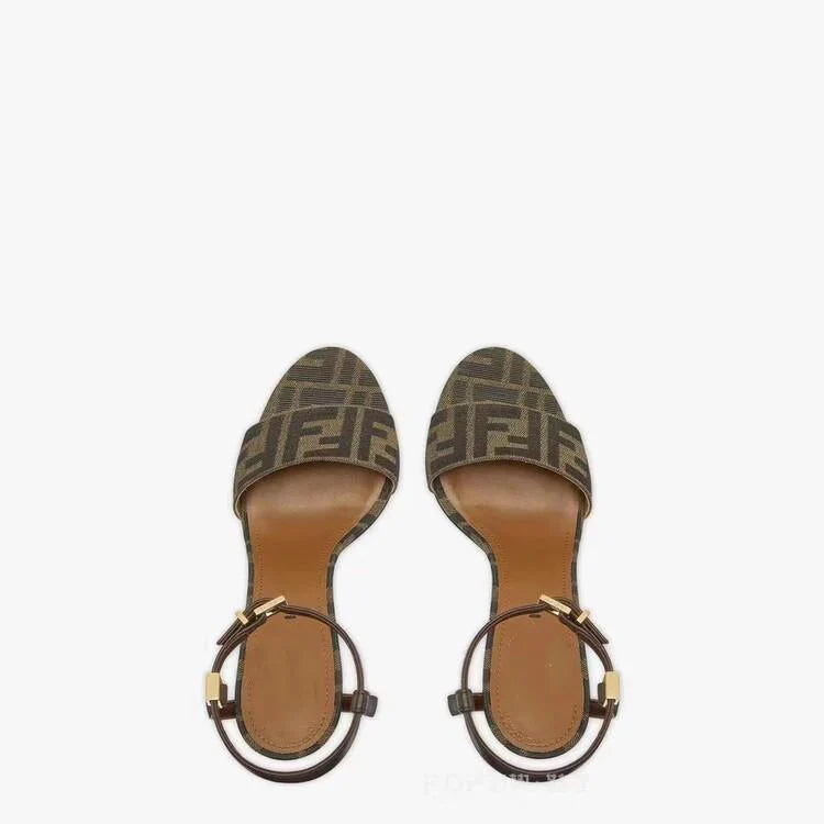 New Fashionable Thick Heel Fish Mouth Strip Sandals 1024022101